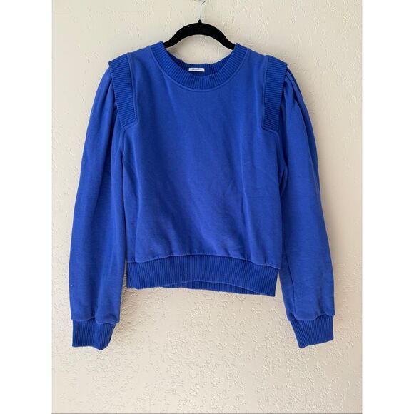 Mother The Ribbed Push and Shove Sweatshirt in Full Throttle - Picture 4 of 9